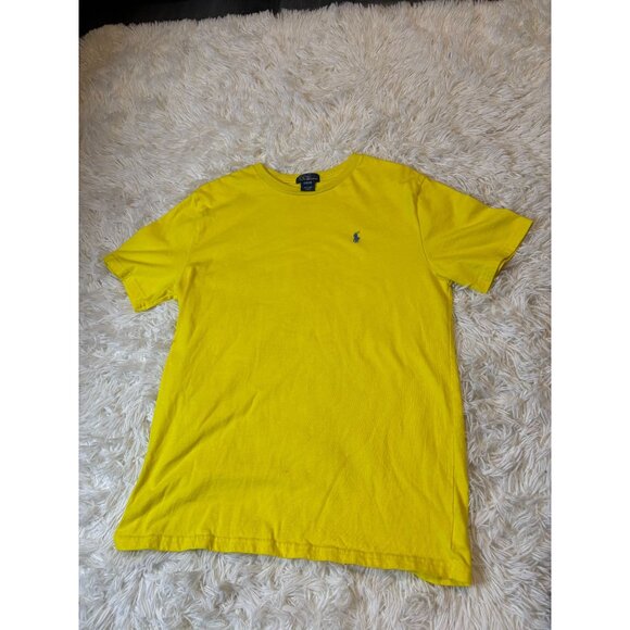 Ralph Lauren Boys XL 18-20 Polo T-Shirts Yellow & Green Striped Pack Of 2 Cotton - Picture 3 of 6
